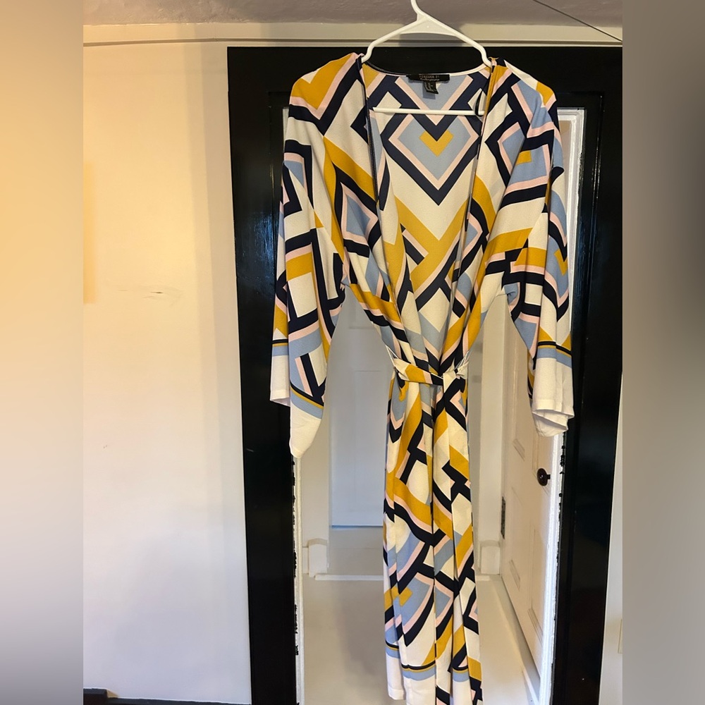 Geometric Patterned Kimono Duster - image 1